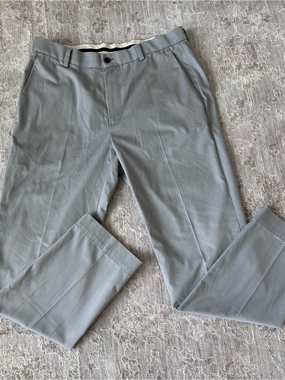 Brooks Brothers Advantage Chino Pants Men's 36x32Gray Clark Fit Stretch Twill